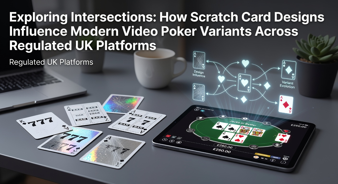 Comparison of scratch card instant reveal mechanics and video poker interface elements on UK gaming platforms