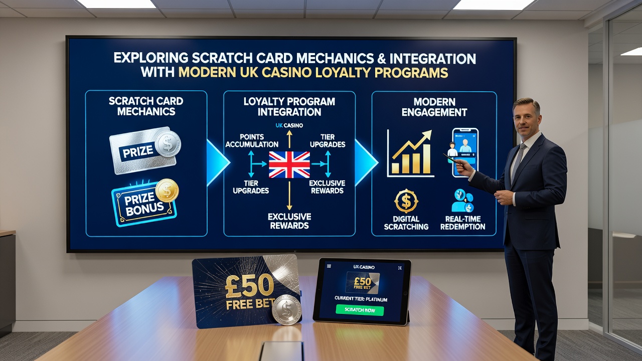 Screenshot of a UK casino loyalty dashboard displaying scratch card rewards and point balances
