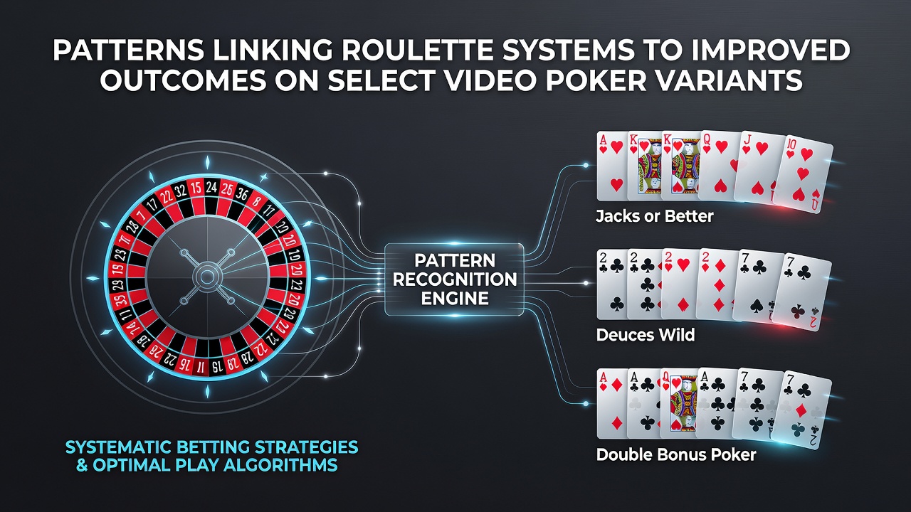 Close-up of video poker strategy chart with overlaid roulette betting progression notes