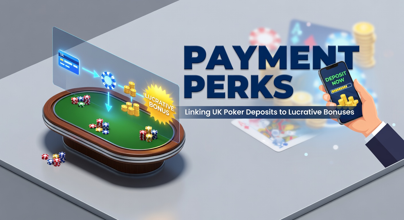 Digital graphic showing poker chips stacked next to credit cards and bonus icons, illustrating deposit-linked rewards in online poker