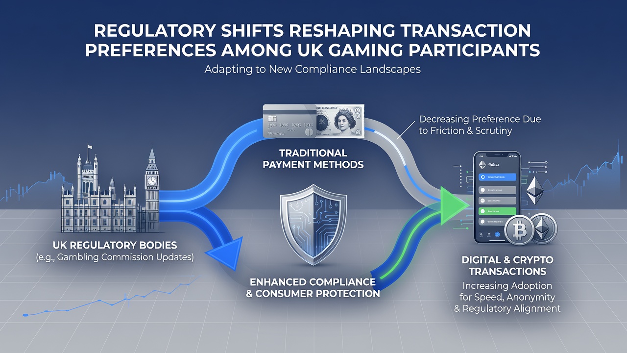 Chart displaying shifts in UK gaming payment method preferences over time