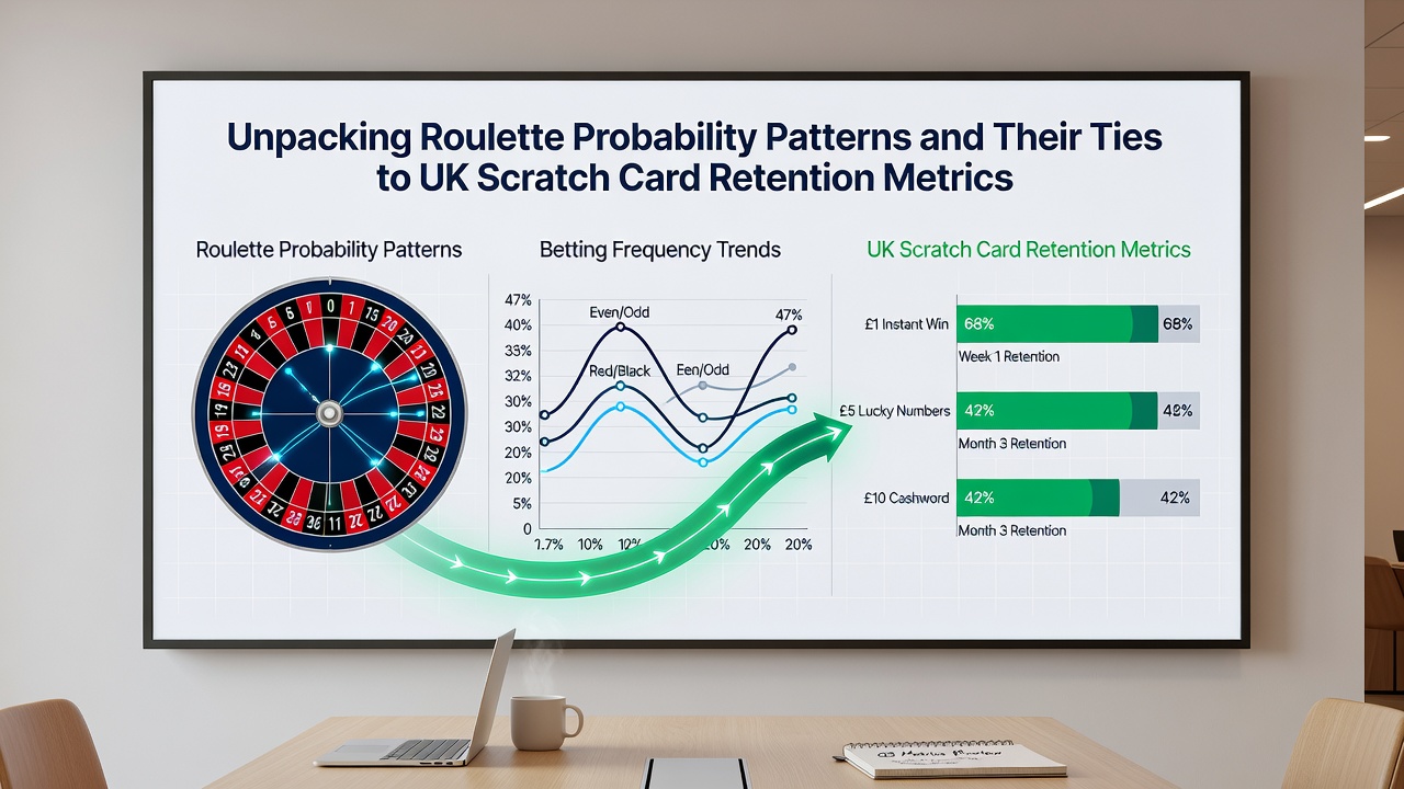 Data visualizations comparing player retention trends in scratch cards with roulette session lengths